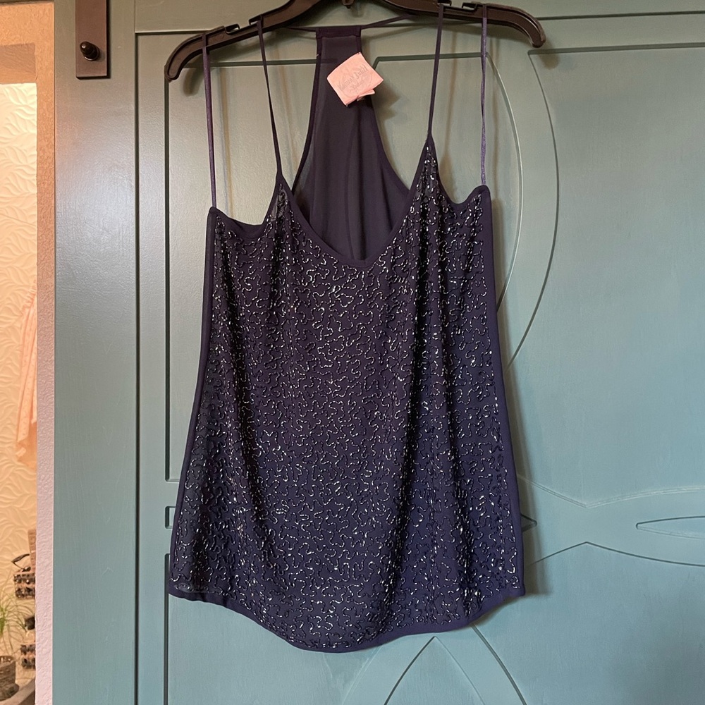 Size medium sequin navy tank